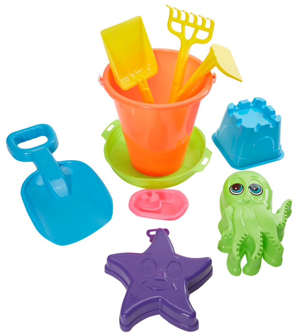 Sola 9" 10 Pc Large Sand Bucket Set at
