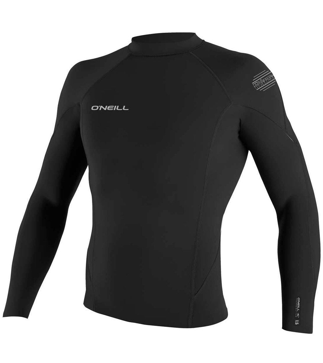 O'Neill Men's Hyperfreak 1.5MM Long Sleeve Pullover Wetsuit Top at