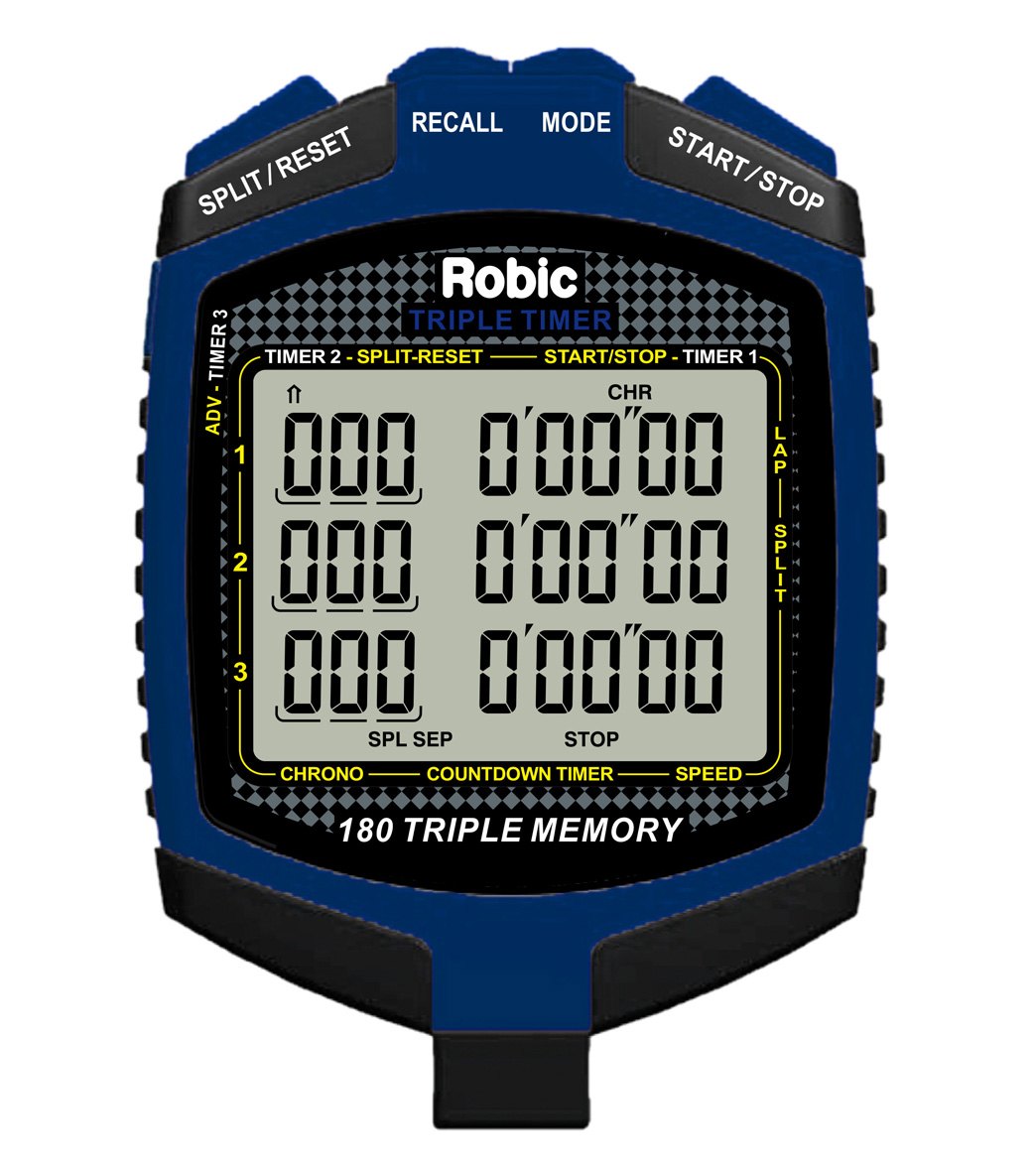 Robic Timer Robic SC-899 Triple Timer Stopwatch, Speed and Countdown at SwimOutlet.com