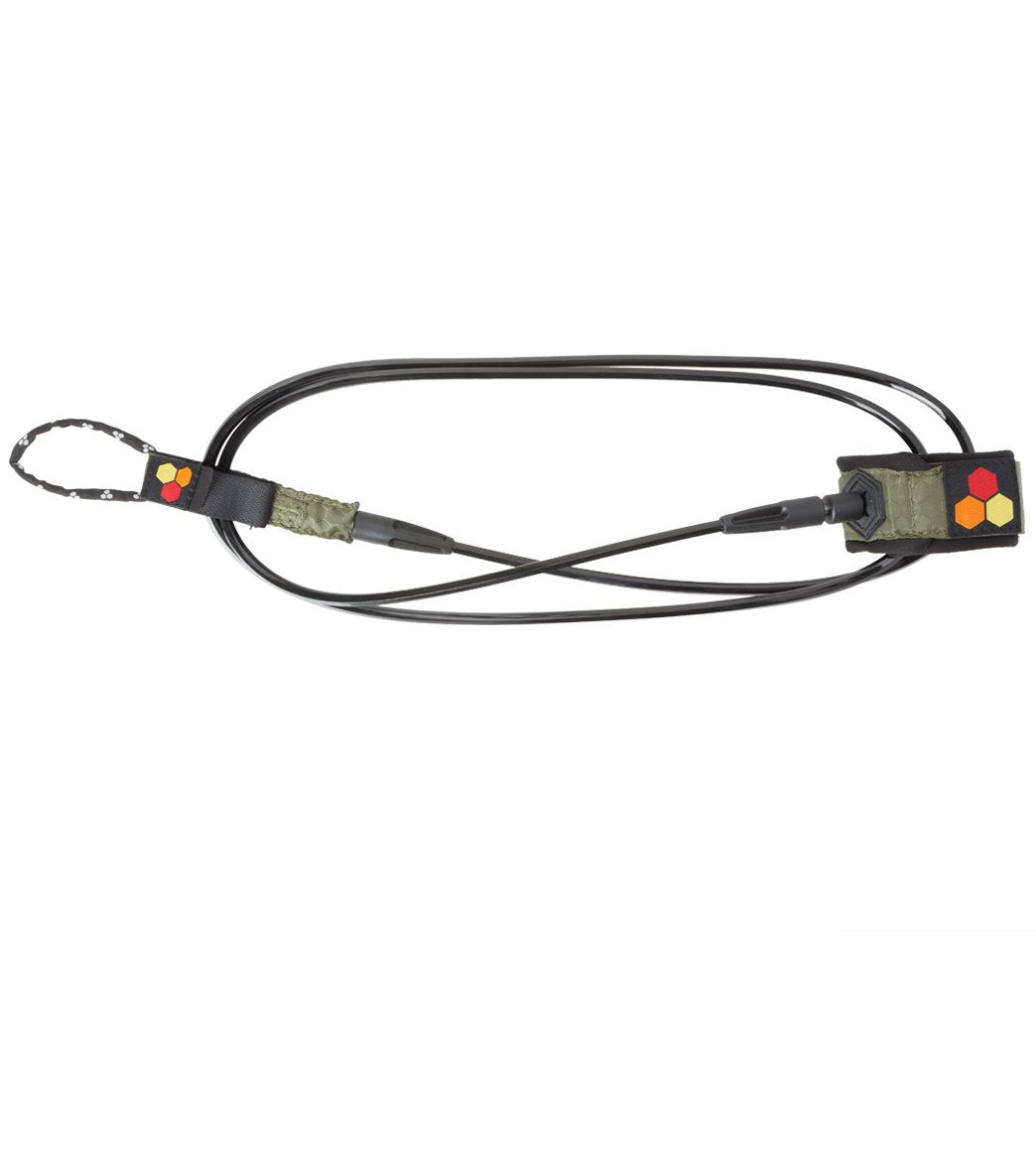 Channel Islands Standard Hex Cord Surfboard Leash Army Green at