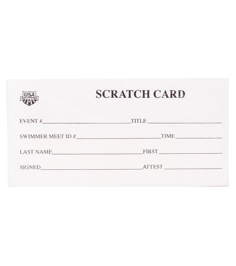 USA Swimming Scratch Card Slip