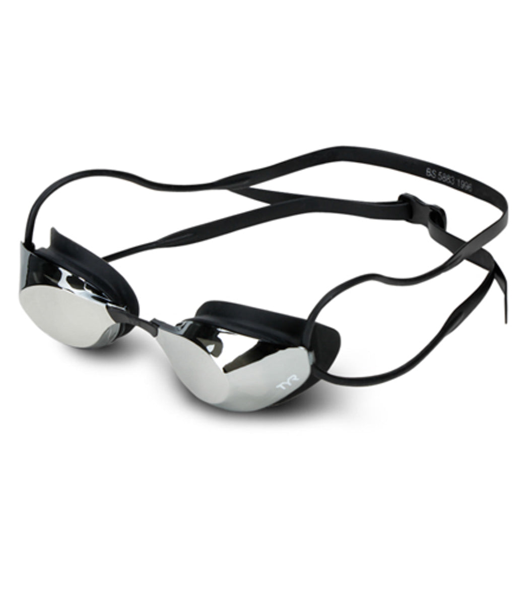 TYR Stealth Racing Mirrored Goggle at SwimOutlet.com