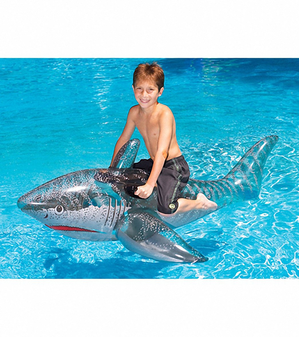 Shark Riding Inflatable Swimline Inflatable Pool Shark Ride On at SwimOutlet.com