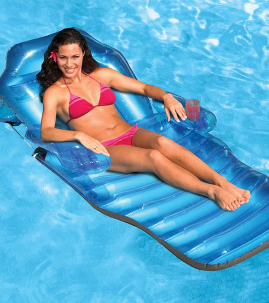 Poolmaster Adjustable Chaise Floating Pool Lounge at