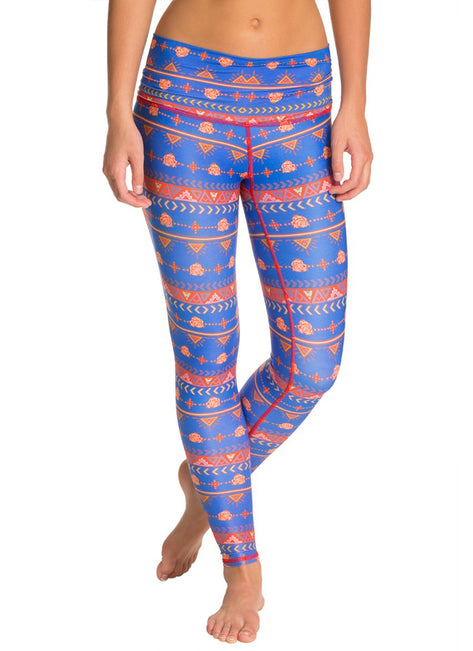 Teeki Choose Roses Blue Yoga Leggings