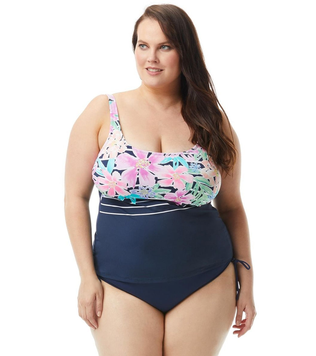 Beach House Plus Size Between The Lines Julie Tankini Top