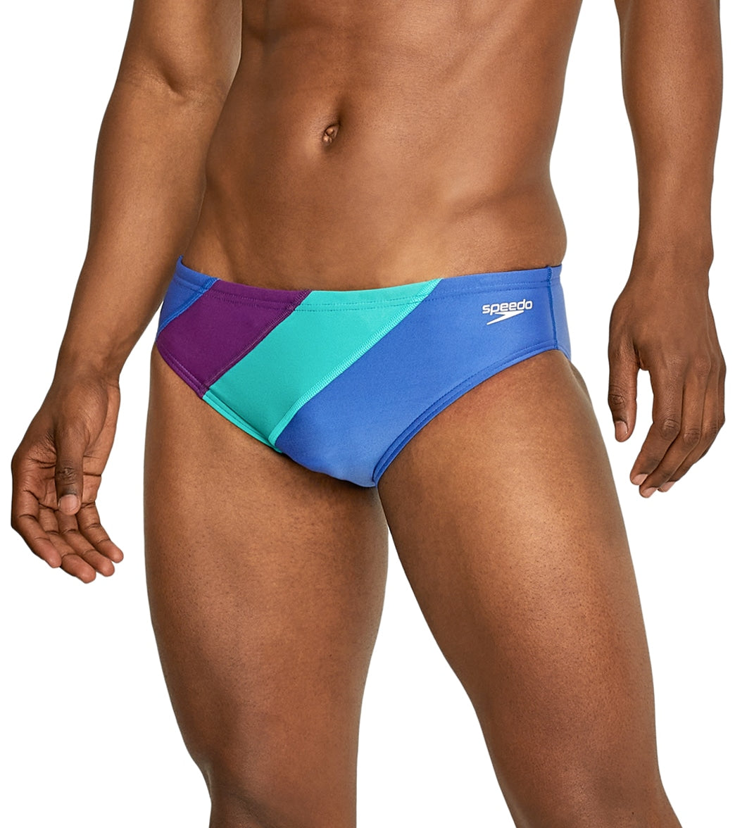 Speedo Vibe Mens Color Blocked One Brief Swimsuit at SwimOutlet