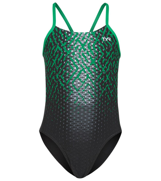 TYR Girls' Odyssey Cutoutfit One Piece Swimsuit at