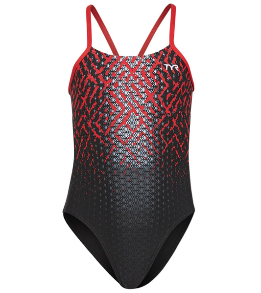 TYR Girls' Odyssey Cutoutfit One Piece Swimsuit at