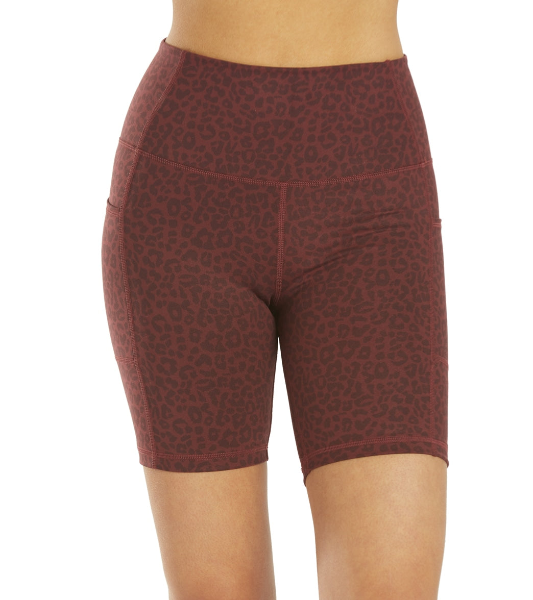Everyday Yoga Uphold Cheetah High Waisted Biker Shorts with Pockets 7