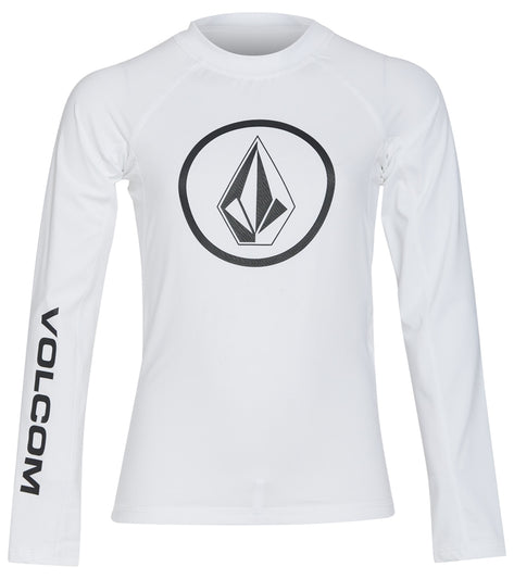 Volcom Boys' Lido Solid Long Sleeve Rashguard (Big Kid) at SwimOutlet.com