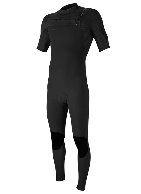 O'Neill Men's Hyperfreak 2MM Chest Zip Short Sleeve Fullsuit Blk/Blk