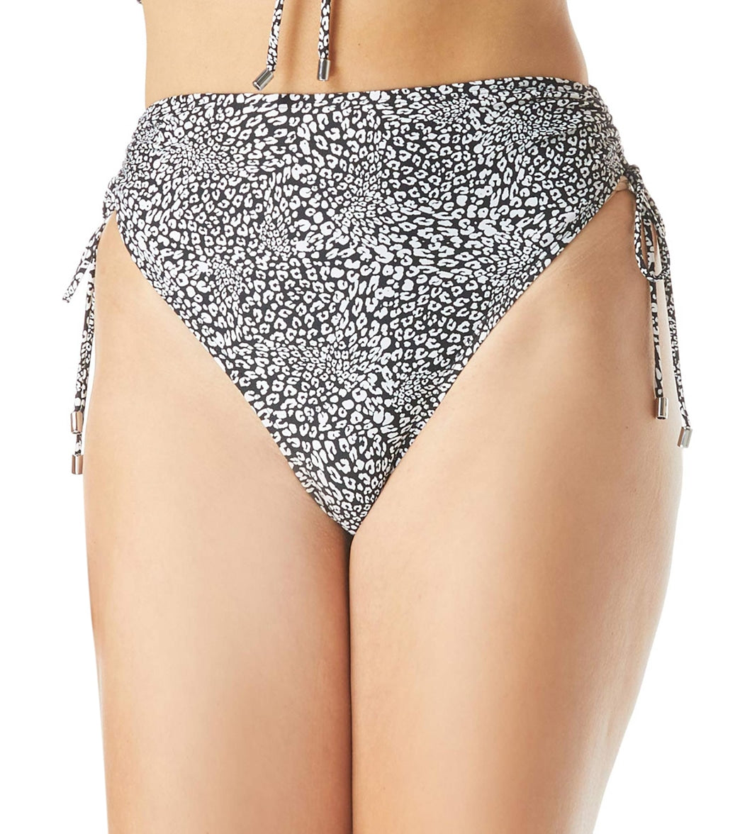Coco Reef Womens St. Tropez Leopard Knockout High Waist Shirred Bikini Bottom