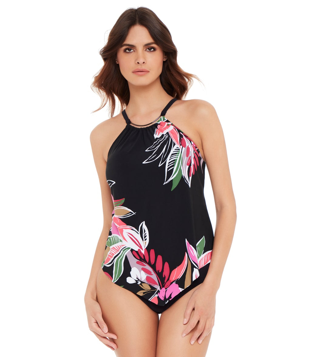 Magicsuit by Miraclesuit Womens In Place Angelika Tankini Top