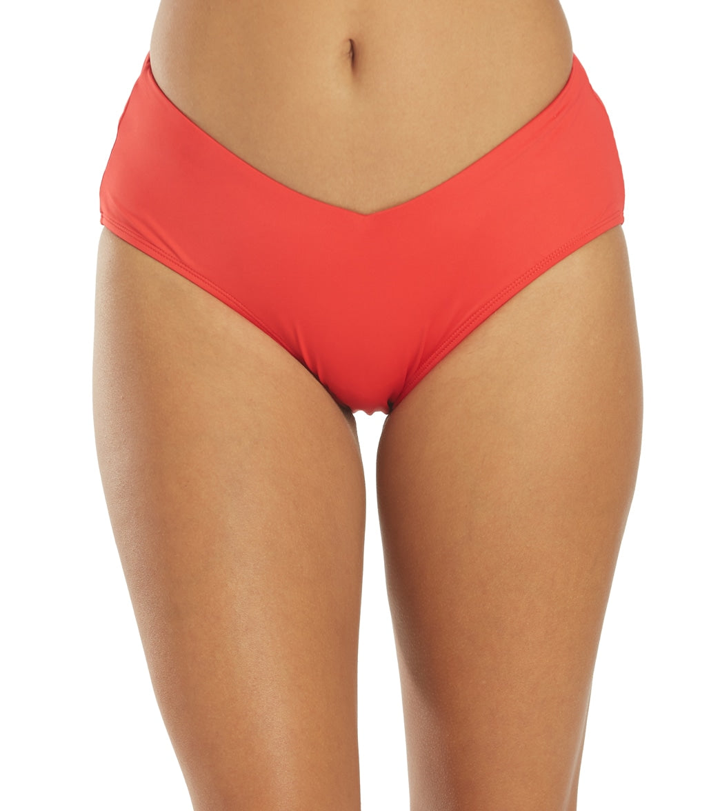 Lauren Ralph Lauren Womens Beach Club Mid Rise V Bikini Bottom