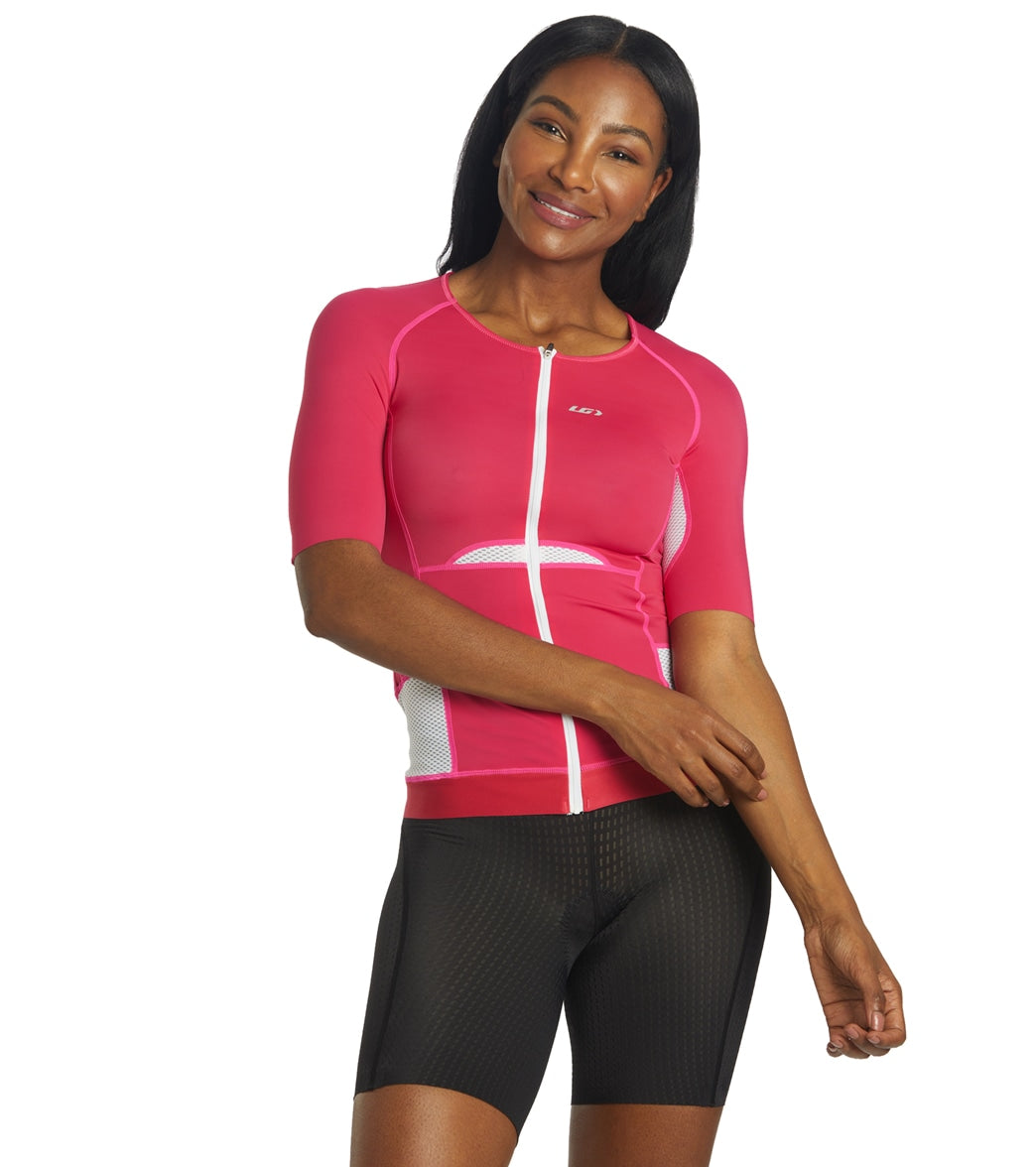 Louis Garneau Women's Sprint Tri Bike Jersey, XS, Coral | Holiday Gift