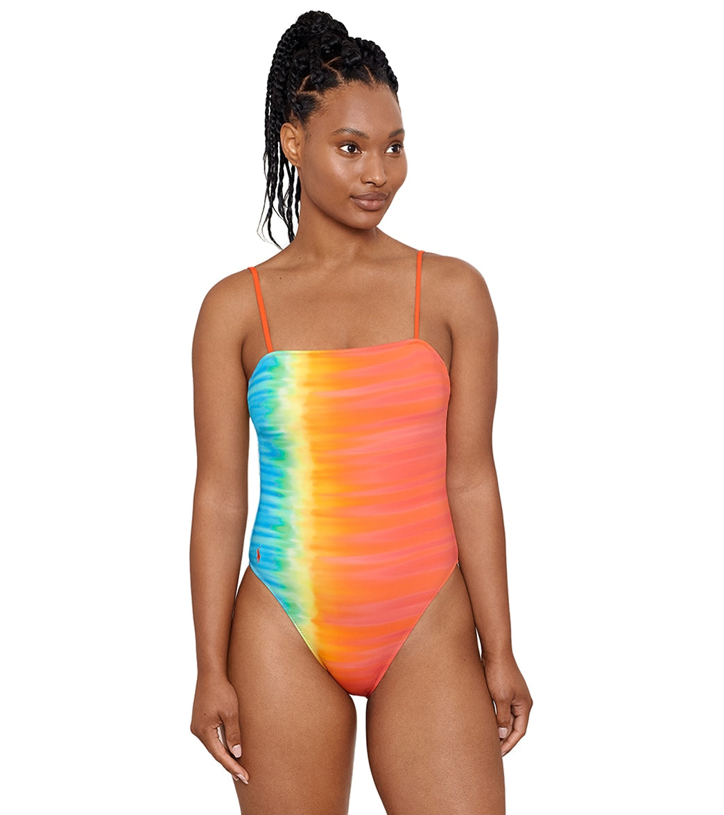 Women's Sexy Glossy Skin-Tight Bodysuit One-Piece Swimsuit Leotard Swimwear
