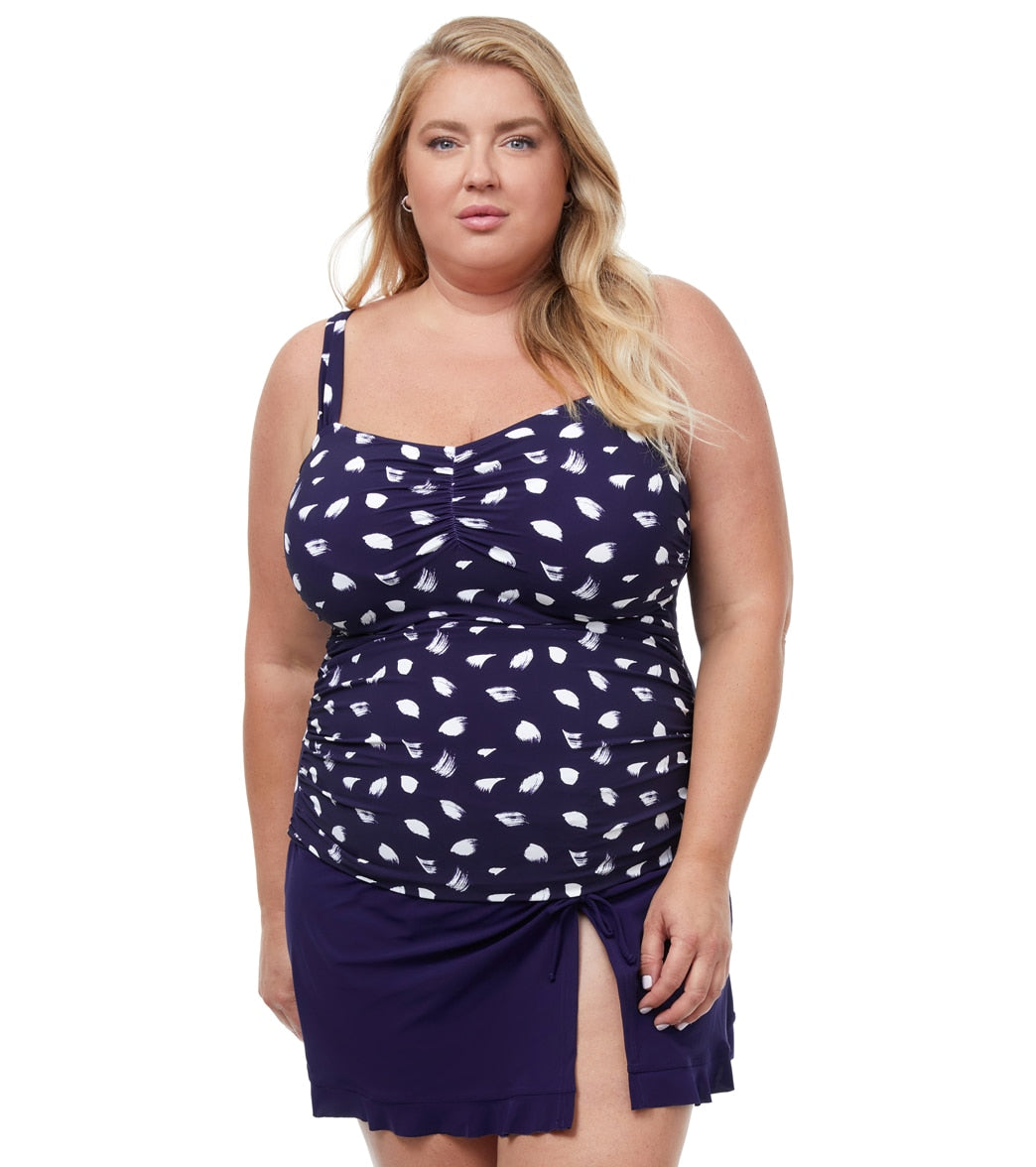 Profile by Gottex Womens Plus Size Light As A Feather Tankini Top