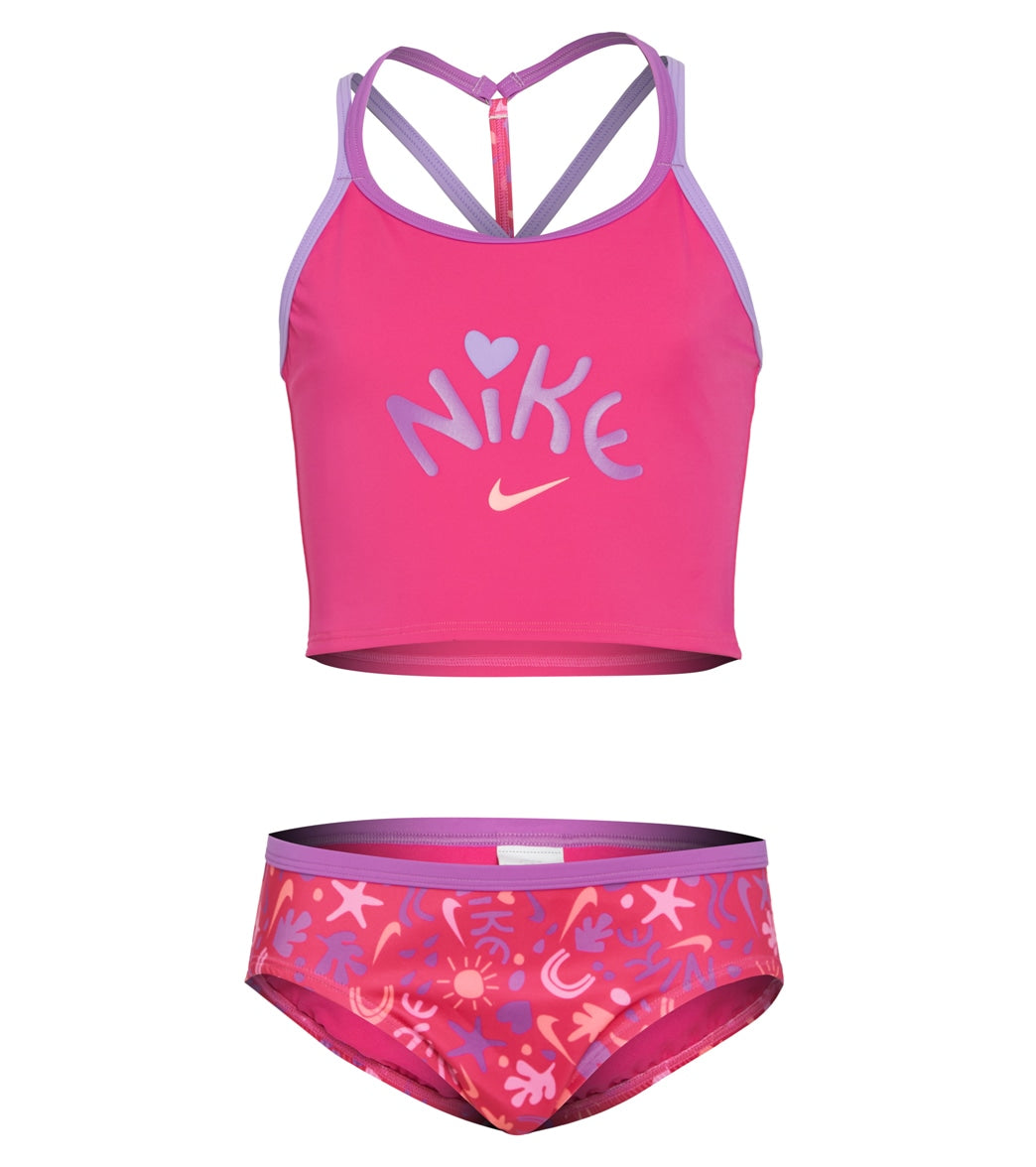 Nike Girls' Forest T-Crossback Piece Midkini at SwimOutlet.com