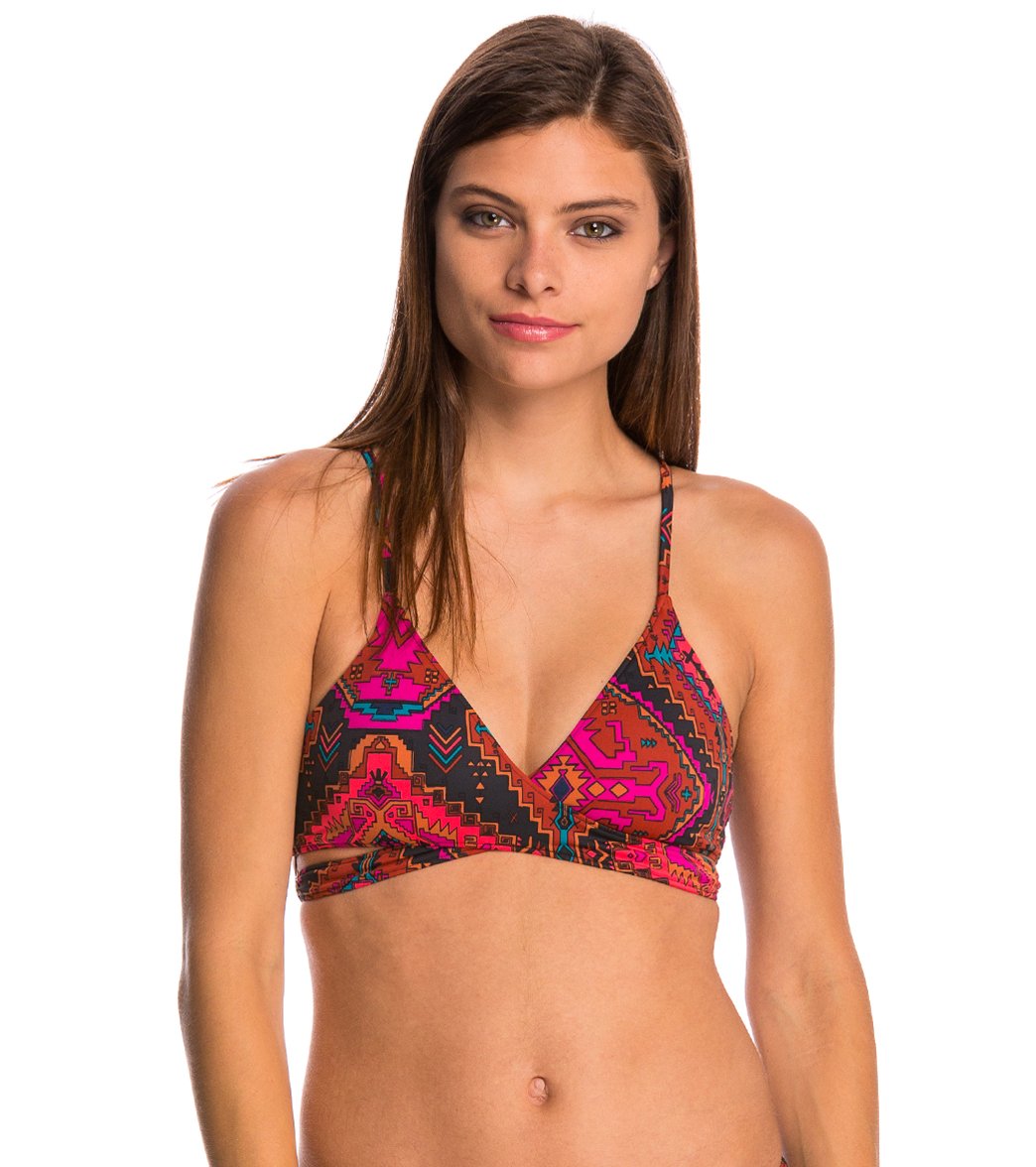 Billabong Swimwear Gettin Native Wrap Bikini Top at
