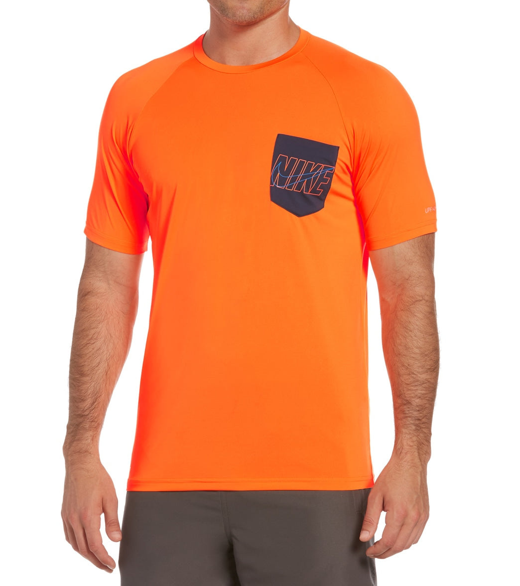 Escribe email Monumento asentamiento Nike Men's Outline Logo Short Sleeve Hydroguard at SwimOutlet.com