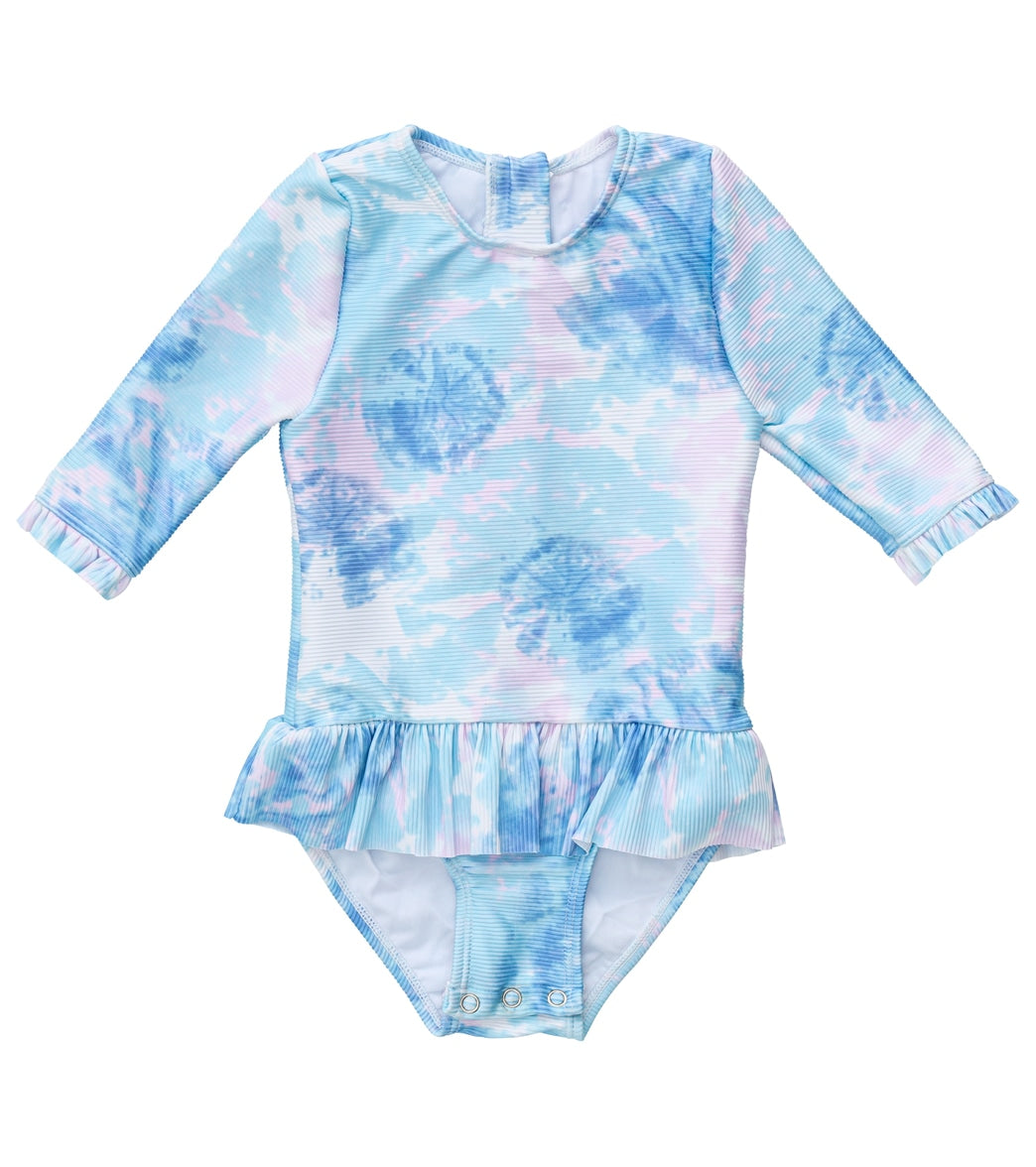 Snapper Rock Girls' Sky Dye 3/4 Sleeve Surf Suit (Baby, Toddler) at ...