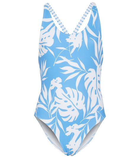 Roxy Girls' Flowers Addict One Piece Swimsuit (Big Kid) at SwimOutlet.com