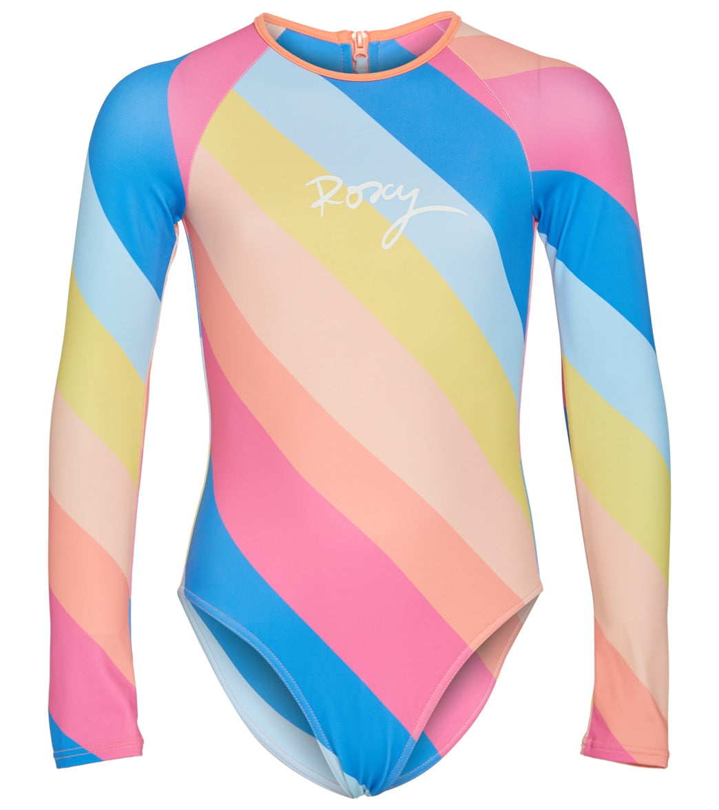 Roxy Girls Touch Of Rainbow Long Sleeve One Piece Swimsuit (Toddler,Little Kid)