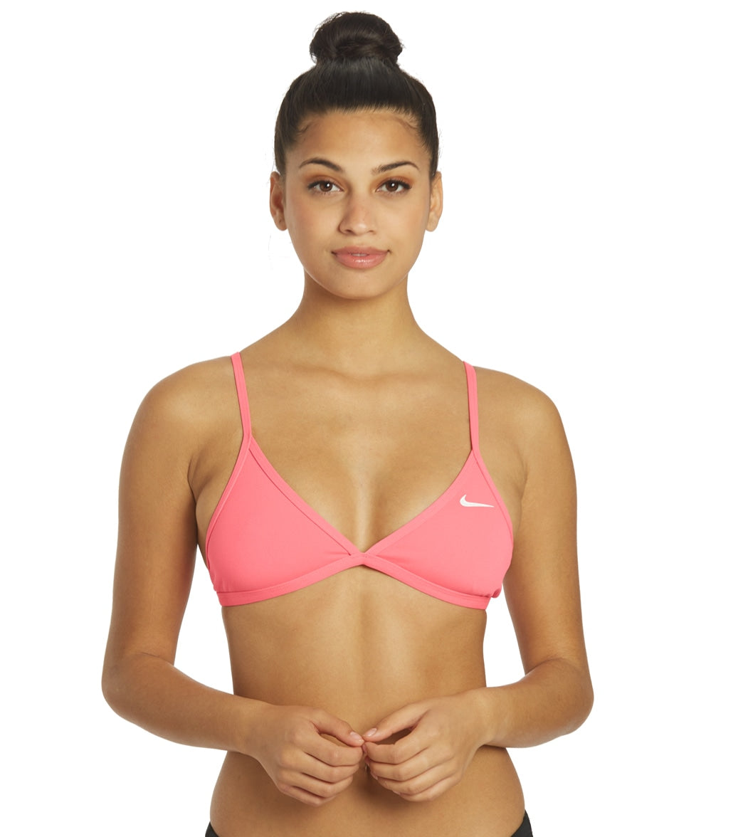 Nike Womens HydraStrong Solid Tie Back Bikini Top
