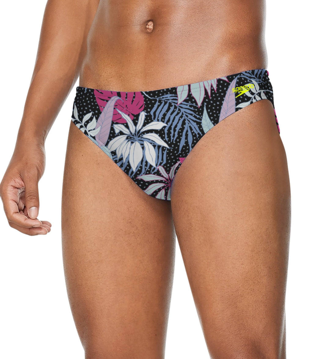 Speedo Mens Printed Brief Swimsuit at SwimOutlet