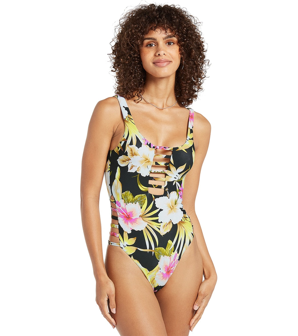 Volcom Womens Shore Can One Piece Swimsuit