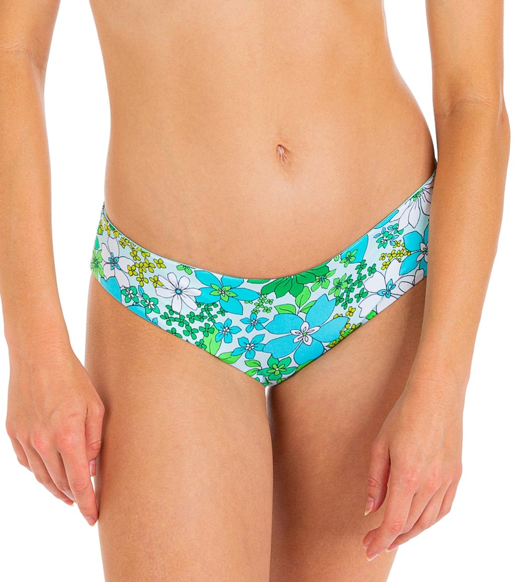 Hurley Womens Wild Bloom Reversible Cheeky Hipster Bikini Bottom