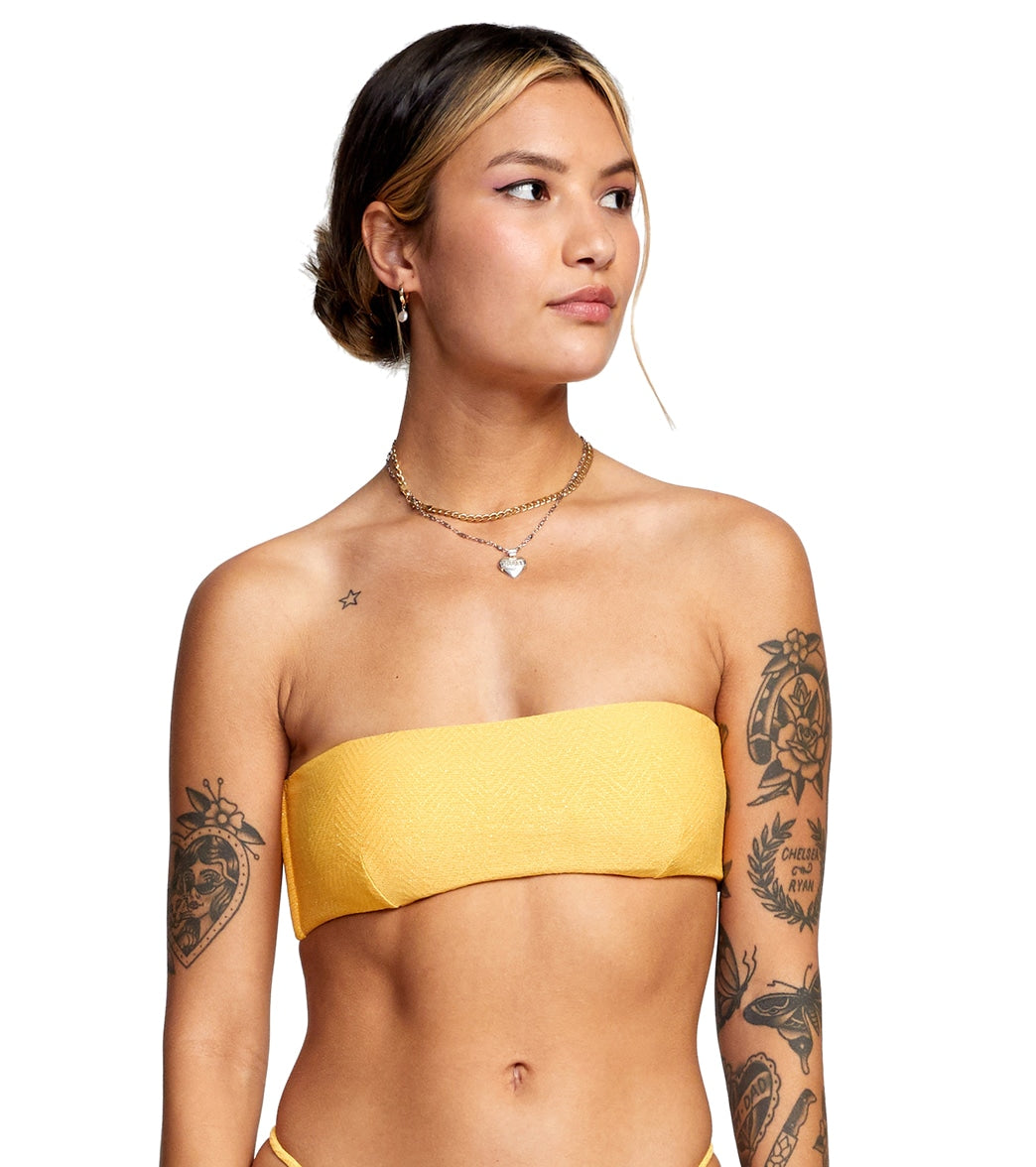 RVCA Womens Brightside Bandeau Bikini Top