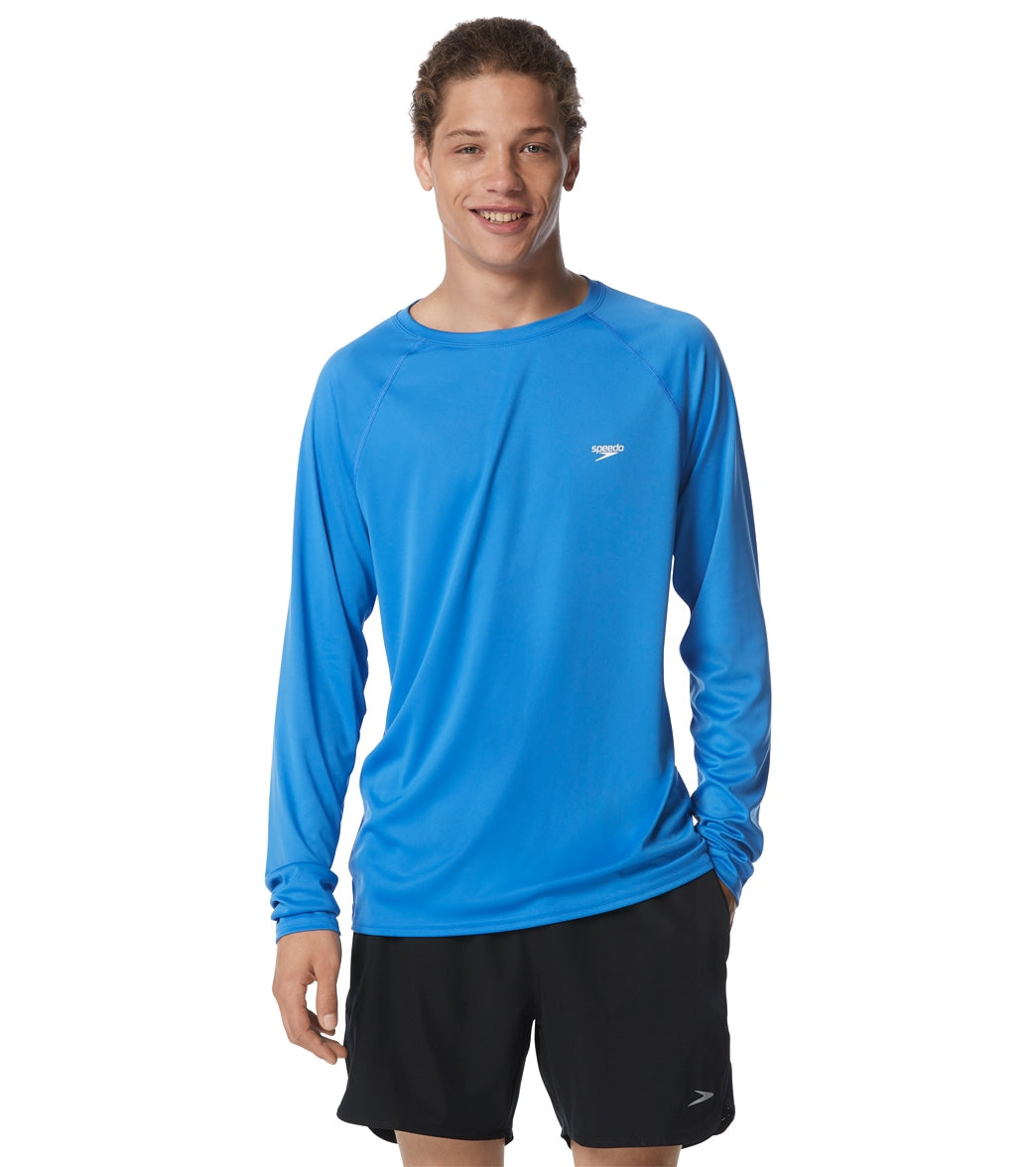 Speedo Active Men's Solid Easy Long Sleeve Swim Shirt Palace Blue at