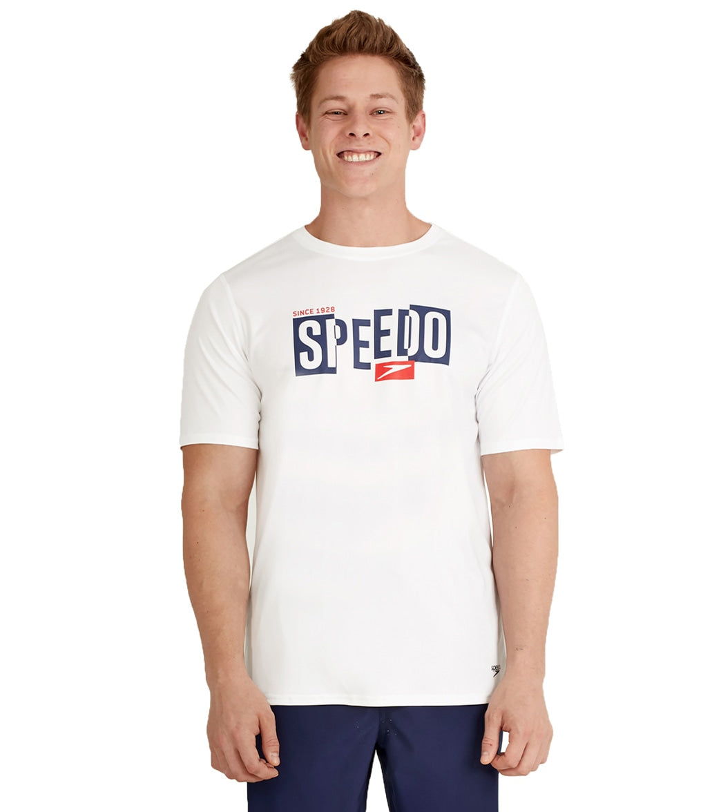 Speedo Mens Graphic Short Sleeve Swim Shirt