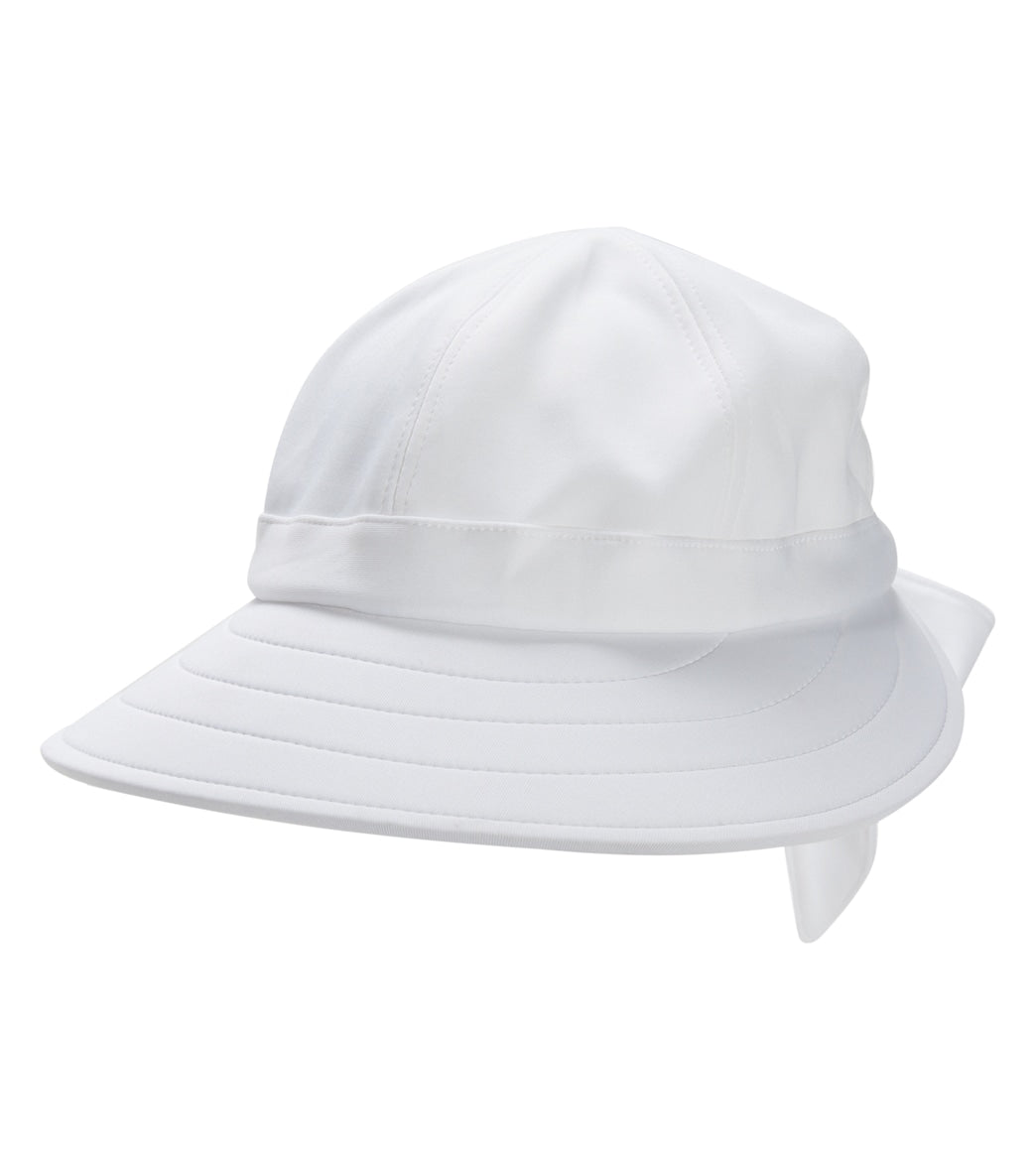 Pool Hat Sun N Sand Poly Performance Pool Hat w/ Bow Back at SwimOutlet.com