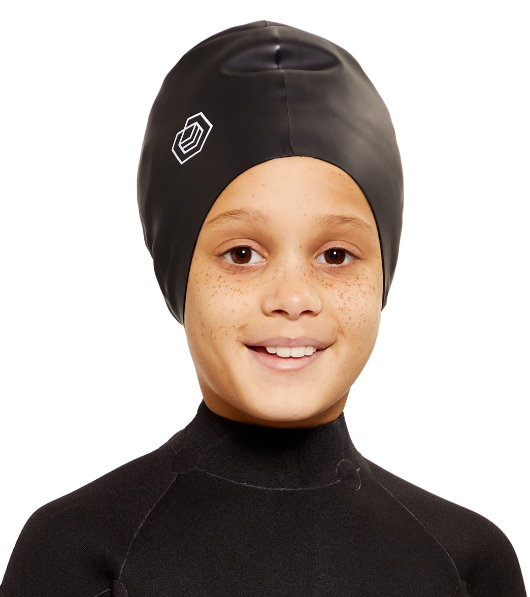 SOUL CAP Children's Swim Cap For Long Hair Black at