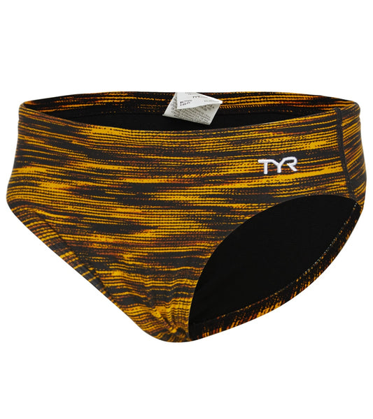 TYR Boy's Phoenix Splice Racer Briefs - Black/ Green TYR - View #10
