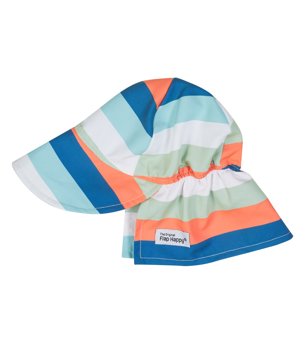 Flap Happy Boys Venice Stripe UPF 50+ Original Flap Hat
