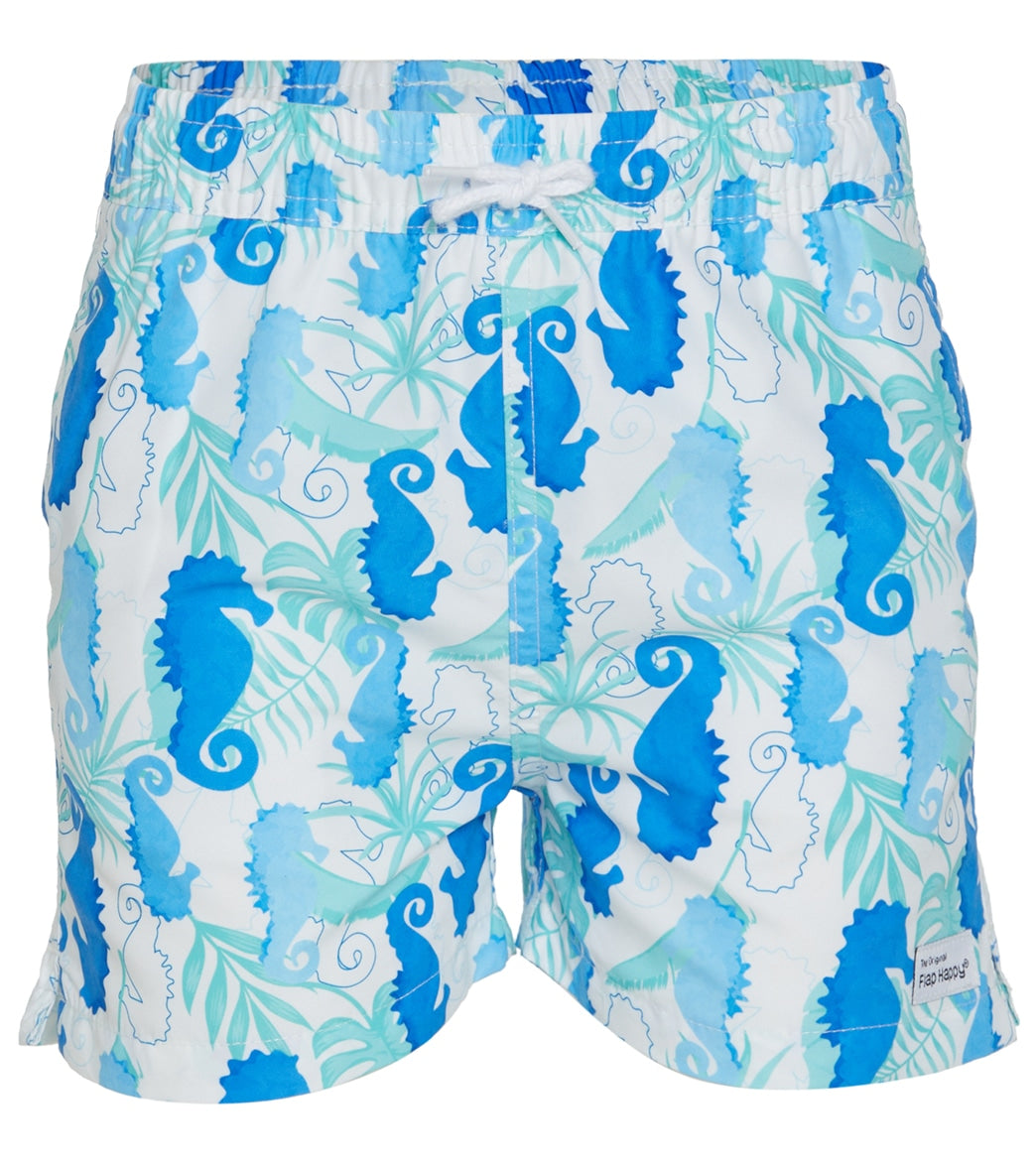 Flap Happy Boys Seahorse Reef Wesley UPF 50+ Swim Trunks (Baby, Toddler, Little Kid)