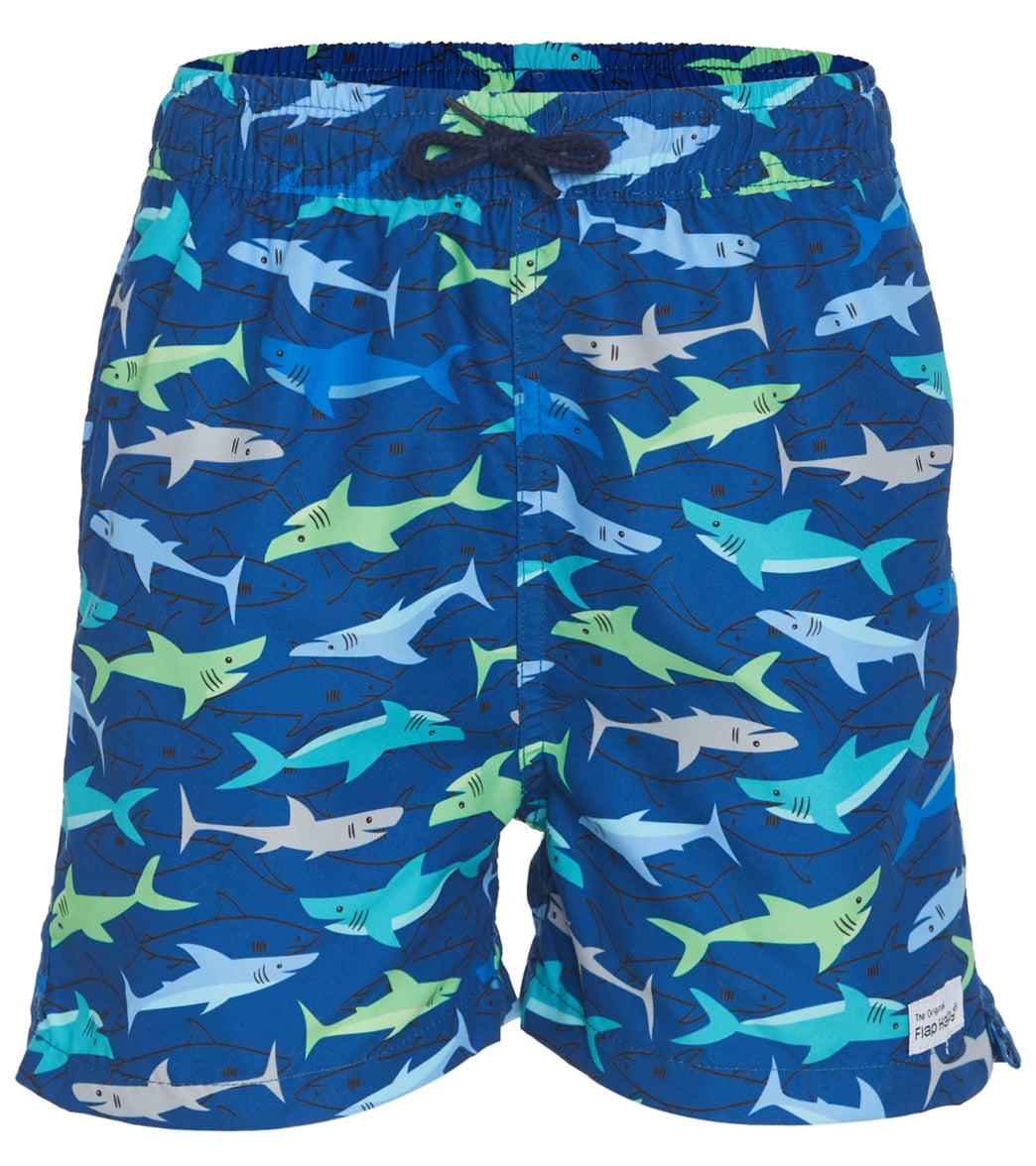 Flap Happy Boys Sharky Wesley UPF 50+ Swim Trunks (Baby, Toddler, Little Kid)