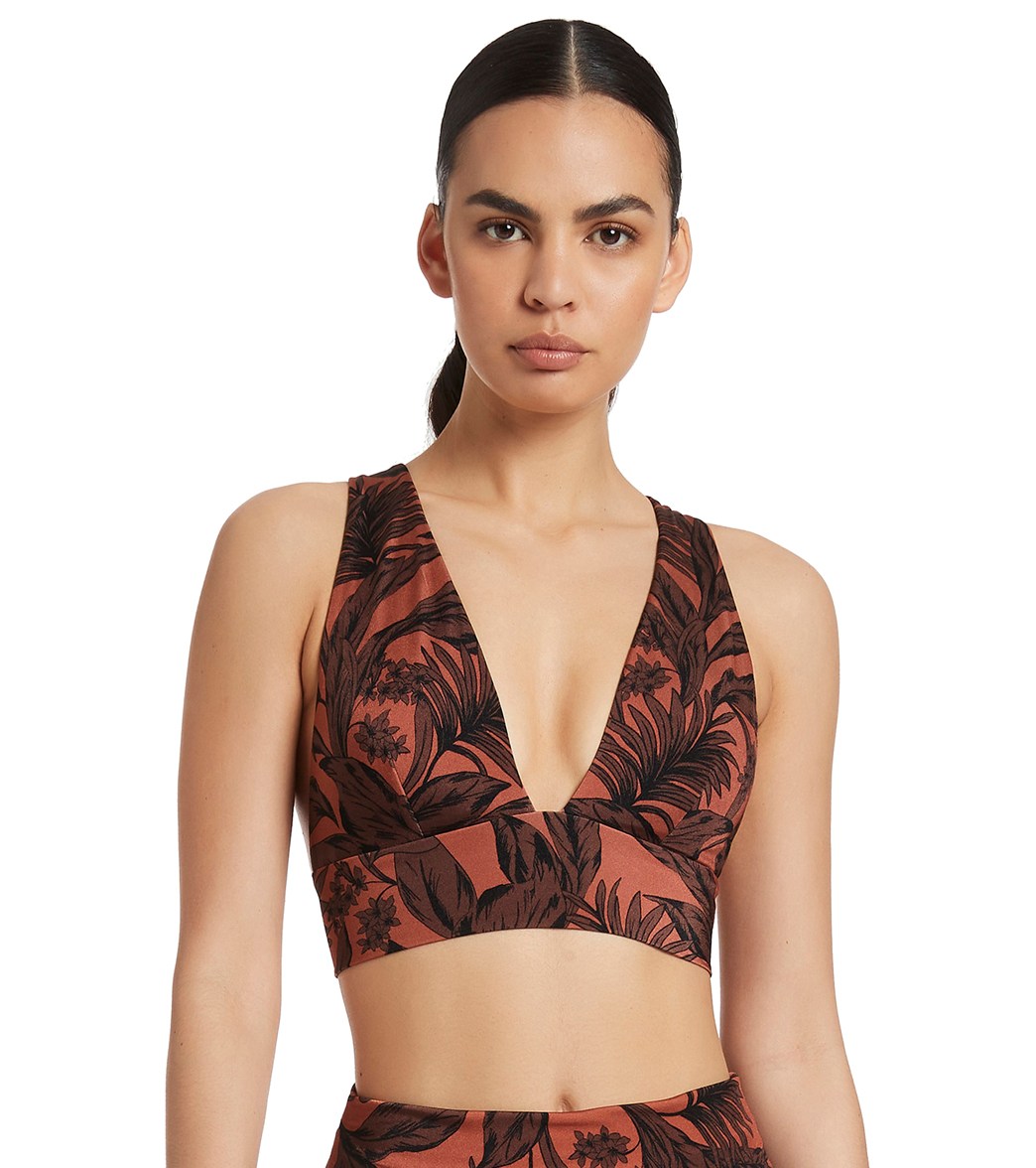 Jets Swimwear Australia Womens Desert Palm Triangle Bikini Top