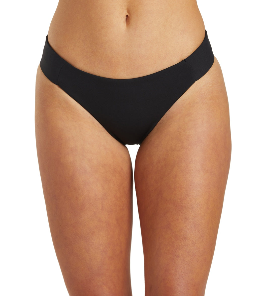Hurley Womens Max Solid Full Tab Side Bikini Bottom