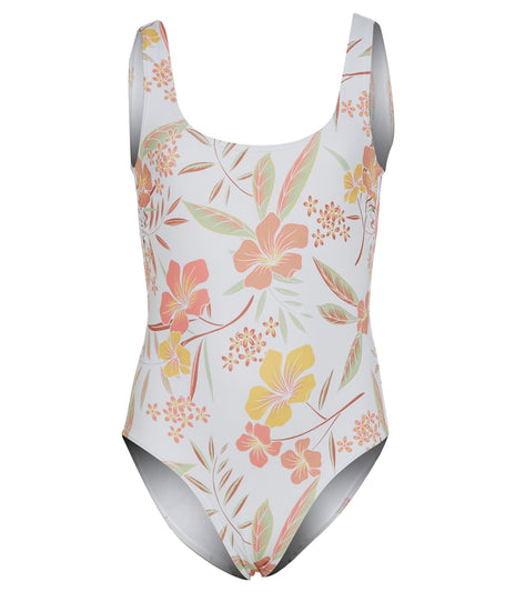 Roxy Girls' Life Enjoyers One Piece Swimsuit (Big Kid) at SwimOutlet.com