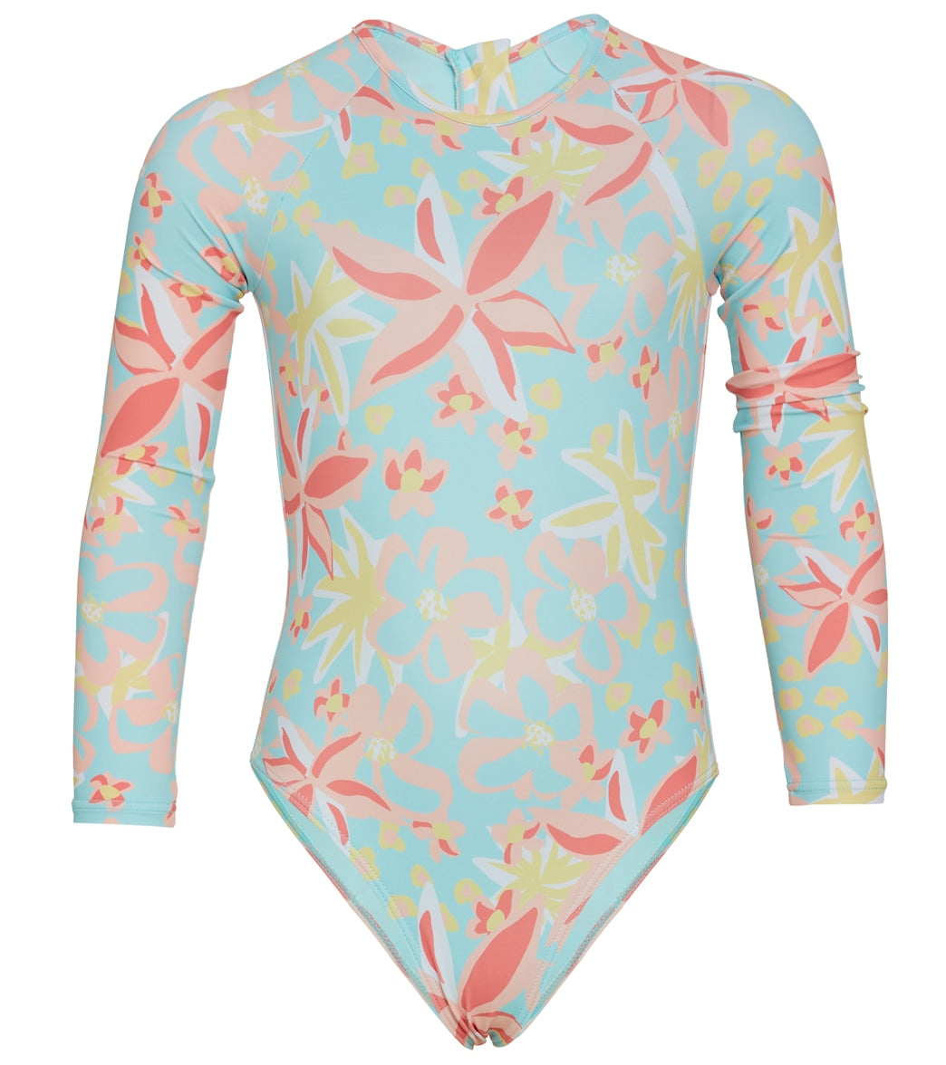 Roxy Girls Holiday Flower Long Sleeve One Piece Swimsuit (Toddler, Little Kid)
