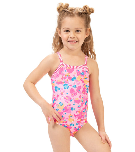 Dolfin Girls' Confetti One Piece Swimsuit