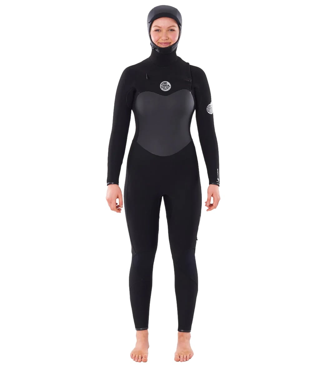 Rip Curl Womens 6/4 Flashbomb Long Sleeve Hooded Chest Zip Fullsuit Wetsuit