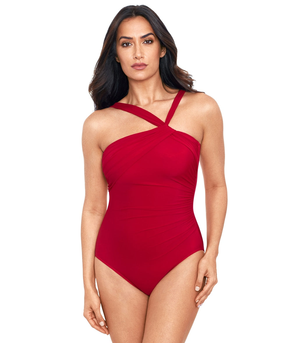 Miraclesuit Womens Rock Solid Europa One Piece Swimsuit