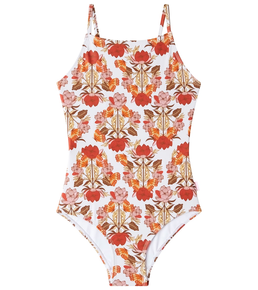 Seafolly Girls' Papillon Reversible One Piece Swimsuit (Big Kid) at ...