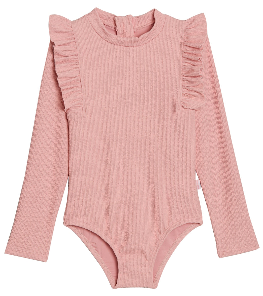 Seafolly Girls Essential Long Sleeve One Piece Swimsuit (Baby, Toddler, Little Kid)